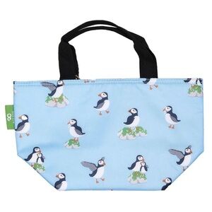 Blue Penguin Print insulated lunch bag- waterproof, insulated, cooler, reusable